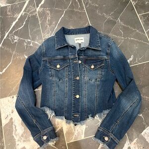Black Label Distressed Blue Jean Jacket